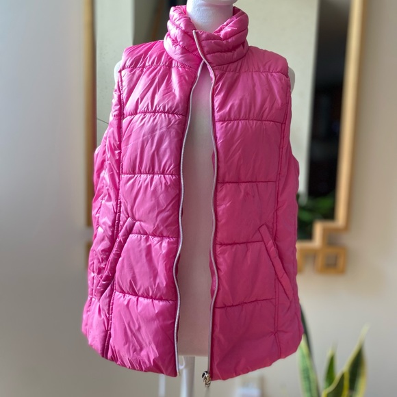 ANORAK Jackets & Blazers - ANORAK Pink Puffer Quilted Vest sz Medium